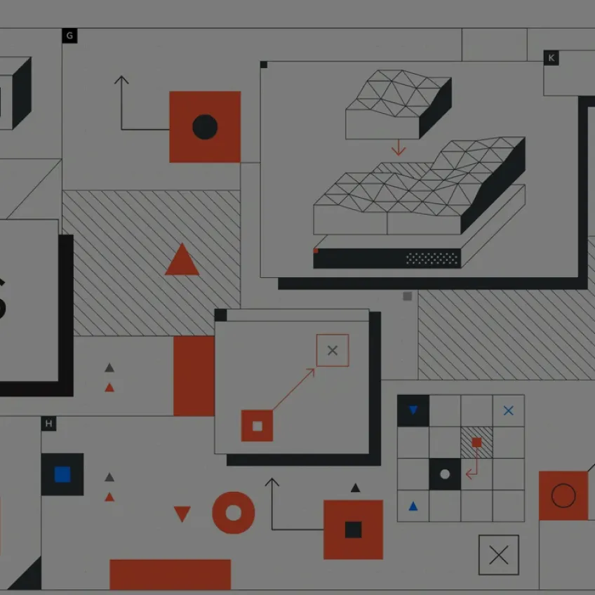 Improbable abstract geometric background