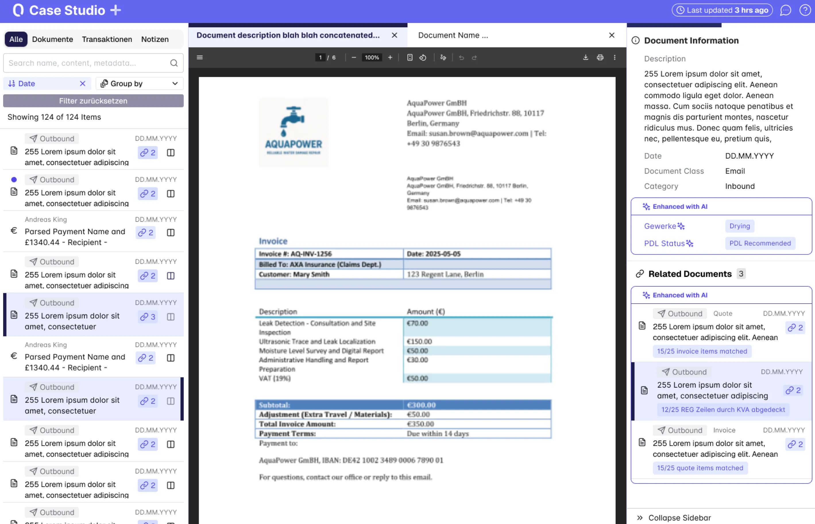 QuantCo Case Studio platform interface